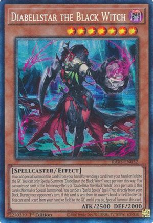 Diabellstar the Black Witch (PCR) (RA03-EN032) - Quarter Century Bonanza Prismatic Collector's Rare 1st Edition