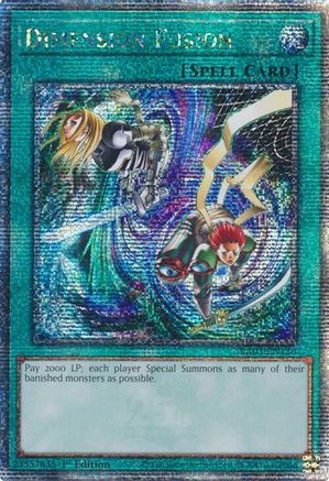 Dimension Fusion (Quarter Century Secret Rare) (RA03-EN136) - Quarter Century Bonanza Quarter Century Secret Rare 1st Edition