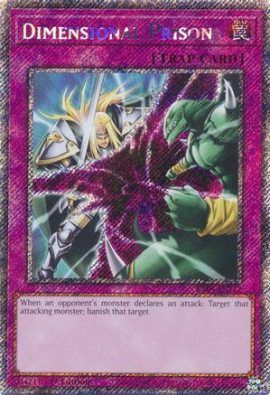 Dimensional Prison (Platinum Secret Rare) (RA04-EN132) - Quarter Century Stampede Platinum Secret Rare 1st Edition