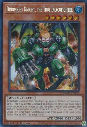 Dinomight Knight, the True Dracofighter (BLMM-EN126) - Battles of Legend: Monster Mayhem Secret Rare 1st Edition