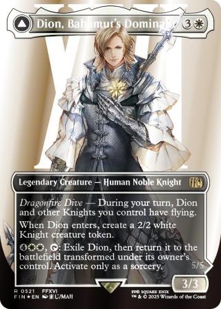 Dion, Bahamut's Dominant (Borderless) (Surge Foil) - 0521 - Foil