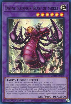 Divine Scorpion Beast of Serket (MZTM-EN005) - Maze of the Master Super Rare 1st Edition
