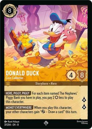 Donald Duck - Coin Collector - 037/204 - Super Rare
