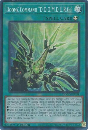 DoomZ Command "D.O.O.M.D.U.R.G." (DOOD-EN058) - Doom of Dimensions Super Rare 1st Edition