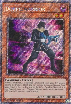Doppelwarrior (Platinum Secret Rare) (RA04-EN147) - Quarter Century Stampede Platinum Secret Rare 1st Edition