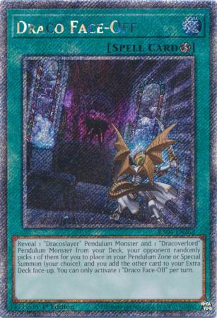 Draco Face-Off (Platinum Secret Rare) (RA04-EN262) - Quarter Century Stampede Platinum Secret Rare 1st Edition