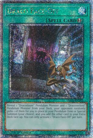 Draco Face-Off (Quarter Century Secret Rare) (RA04-EN262) - Quarter Century Stampede Quarter Century Secret Rare 1st Edition