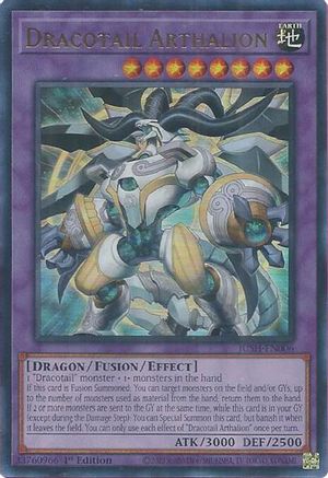 Dracotail Arthalion (JUSH-EN006) - Justice Hunters Ultra Rare 1st Edition