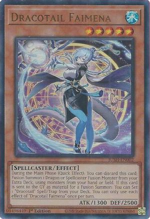 Dracotail Faimena (JUSH-EN002) - Justice Hunters Ultra Rare 1st Edition