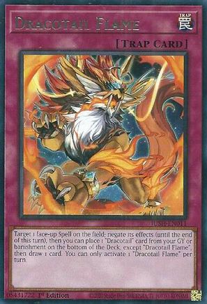 Dracotail Flame (JUSH-EN011) - Justice Hunters Rare 1st Edition