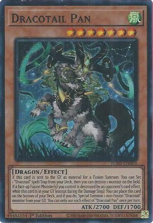 Dracotail Pan (Super Rare) (JUSH-EN003) - Justice Hunters Super Rare 1st Edition