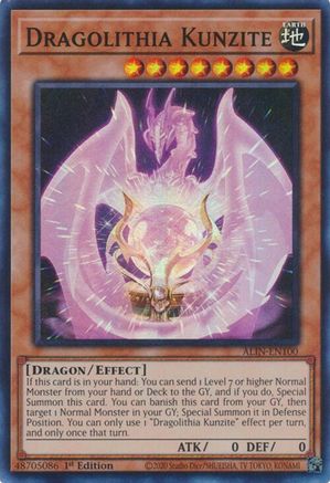 Dragolithia Kunzite (ALIN-EN100) - Alliance Insight Super Rare 1st Edition