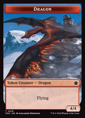 Dragon (0016) // Dragon (0017) Doubled-Sided Token - 16 // 17