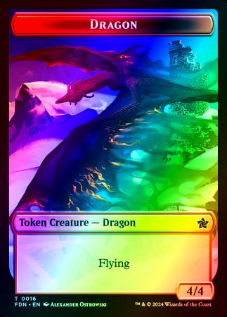 Dragon (0016) // Dragon (0017) Doubled-Sided Token - 16 // 17 - Foil