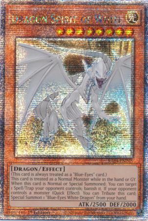 Dragon Spirit of White (Quarter Century Secret Rare) (RA04-EN265) - Quarter Century Stampede Quarter Century Secret Rare 1st Edition