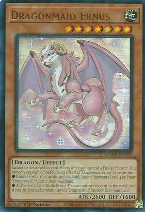 Dragonmaid Ernus (BLMM-EN055) - Battles of Legend: Monster Mayhem Ultra Rare 1st Edition