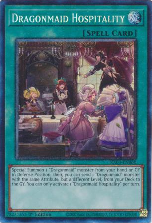 Dragonmaid Hospitality (PCR) (RA03-EN068) - Quarter Century Bonanza Prismatic Collector's Rare 1st Edition