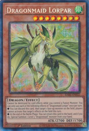 Dragonmaid Lorpar (PCR) (RA03-EN022) - Quarter Century Bonanza Prismatic Collector's Rare 1st Edition