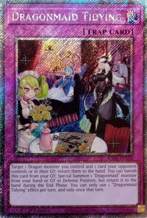 Dragonmaid Tidying (Platinum Secret Rare) (RA04-EN102) - Quarter Century Stampede Platinum Secret Rare 1st Edition