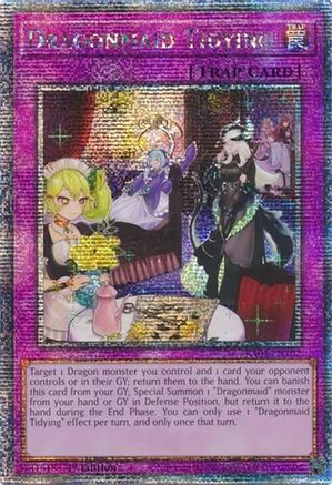 Dragonmaid Tidying (Quarter Century Secret Rare) (RA04-EN102) - Quarter Century Stampede Quarter Century Secret Rare 1st Edition