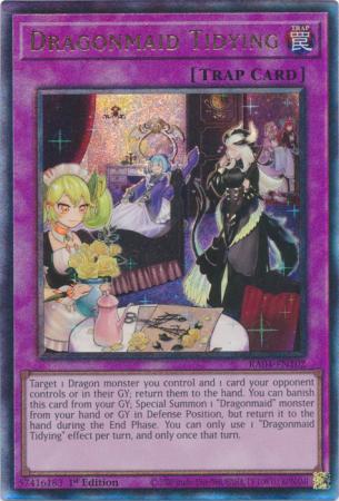 Dragonmaid Tidying (PUR) (RA04-EN102) - Quarter Century Stampede Prismatic Ultimate Rare 1st Edition