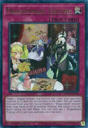 Dragonmaid Tidying (UR) (RA04-EN102) - Quarter Century Stampede Ultra Rare 1st Edition
