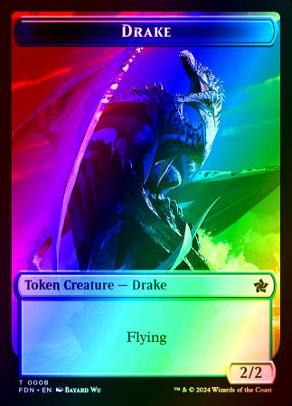 Drake // Goblin Doubled-Sided Token - 8 // 18 - Foil