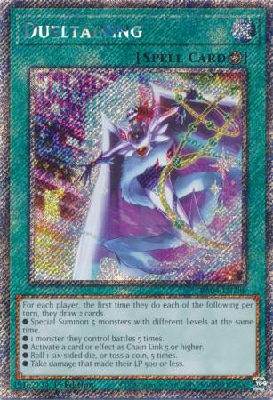 Dueltaining (Platinum Secret Rare) (RA04-EN286) - Quarter Century Stampede Platinum Secret Rare 1st Edition
