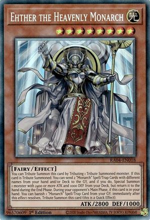 Ehther the Heavenly Monarch (PCR) (RA04-EN018) - Quarter Century Stampede Collector's Rare 1st Edition