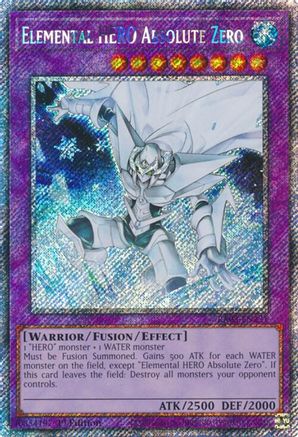Elemental HERO Absolute Zero (Platinum Secret Rare) (RA03-EN231) - Quarter Century Bonanza Platinum Secret Rare 1st Edition