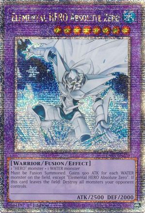Elemental HERO Absolute Zero (Quarter Century Secret Rare) (RA03-EN231) - Quarter Century Bonanza Quarter Century Secret Rare 1st Edition