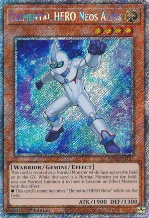 Elemental HERO Neos Alius (Platinum Secret Rare) (RA03-EN184) - Quarter Century Bonanza Platinum Secret Rare 1st Edition