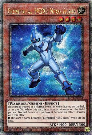 Elemental HERO Neos Alius (Quarter Century Secret Rare) (RA03-EN184) - Quarter Century Bonanza Quarter Century Secret Rare 1st Edition