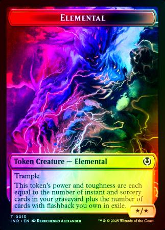 Elemental // Human (0014) Double-Sided Token - 13 // 14 - Foil