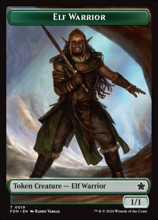 Elf Warrior // Cat (001) Doubled-Sided Token - 19 // 1