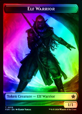 Elf Warrior // Cat (001) Doubled-Sided Token - 19 // 1 - Foil