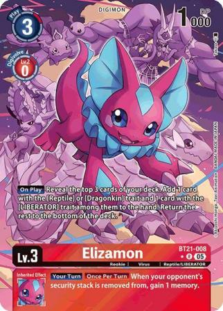 Elizamon (Alternate Art) - BT21-008 R - Rare