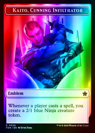Emblem - Kaito, Cunning Infiltrator // Ninja Doubled-Sided Token - 24 // 12 - Foil