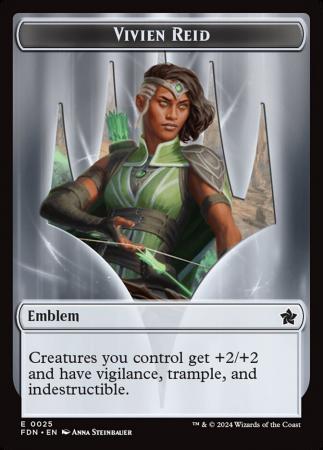 Emblem - Vivien Reid // Elf Warrior Double-Sided Token - 25 // 19
