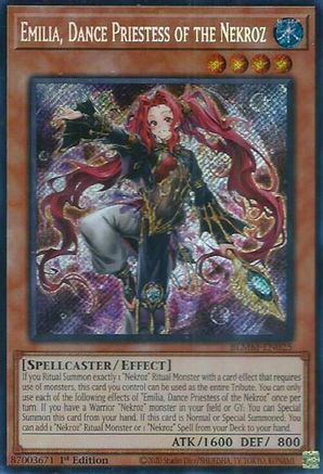 Emilia, Dance Priestess of the Nekroz (BLMM-EN025) - Battles of Legend: Monster Mayhem Secret Rare 1st Edition