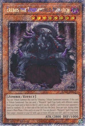 Erebus the Underworld Monarch (Platinum Secret Rare) (RA04-EN019) - Quarter Century Stampede Platinum Secret Rare 1st Edition