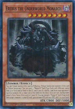 Erebus the Underworld Monarch (RA04-EN019) - Quarter Century Stampede Super Rare 1st Edition