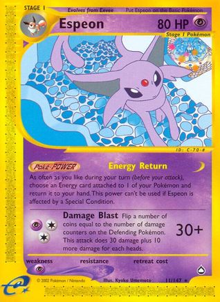 Espeon - 11/147 - Rare Reverse Holo