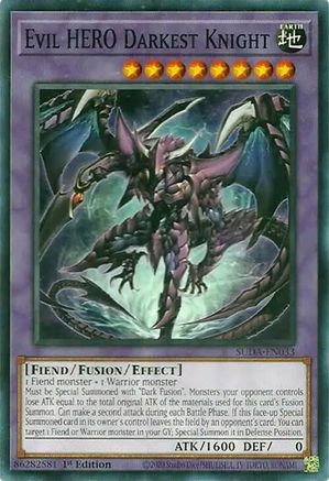 Evil HERO Darkest Knight (SUDA-EN033) - Supreme Darkness Common / Short Print 1st Edition
