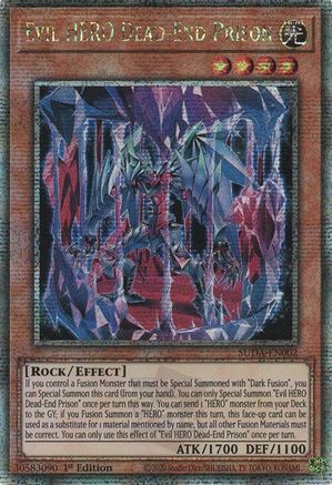 Evil HERO Dead-End Prison (Quarter Century Secret Rare) (SUDA-EN002) - Supreme Darkness Quarter Century Secret Rare 1st Edition