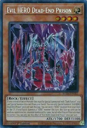 Evil HERO Dead-End Prison (SUDA-EN002) - Supreme Darkness Secret Rare 1st Edition