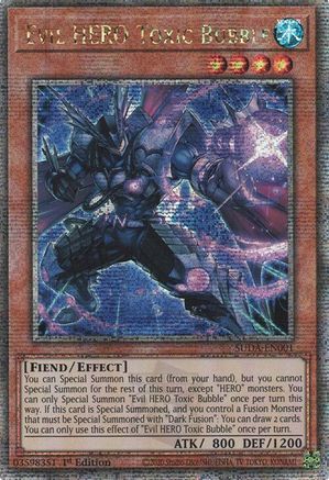Evil HERO Toxic Bubble (Quarter Century Secret Rare) (SUDA-EN001) - Supreme Darkness Quarter Century Secret Rare 1st Edition
