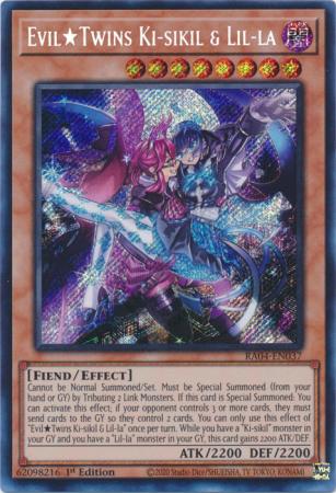 Evil Twins Ki-sikil & Lil-la (Secret Rare) (RA04-EN037) - Quarter Century Stampede Secret Rare 1st Edition