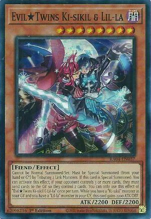 Evil Twins Ki-sikil & Lil-la (RA04-EN037) - Quarter Century Stampede Super Rare 1st Edition