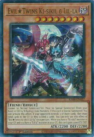 Evil Twins Ki-sikil & Lil-la (UR) (RA04-EN037) - Quarter Century Stampede Ultra Rare 1st Edition